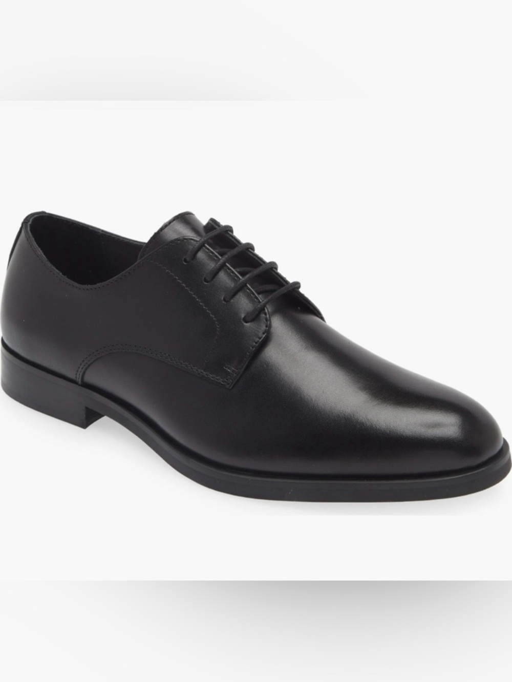 Nordstrom Emmett Plain Toe Derby Formal Leather Men's Dress Shoes Black Size 9